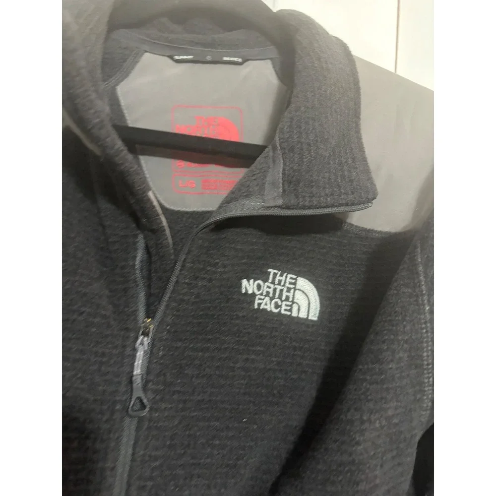 The North Face Jacket Summit Series Black Grey Full Zip Fleece Alpine Mens L